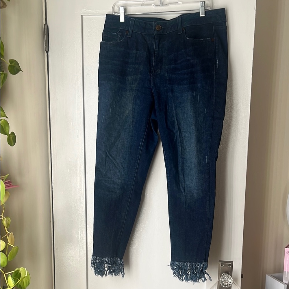 Lane Bryant Skinny jeans with fringe!